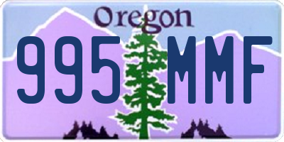 OR license plate 995MMF