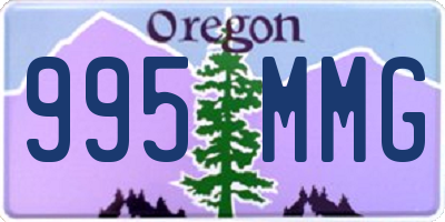 OR license plate 995MMG