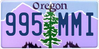 OR license plate 995MMI