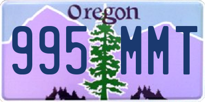 OR license plate 995MMT