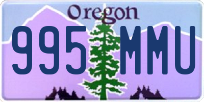 OR license plate 995MMU