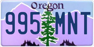 OR license plate 995MNT