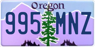 OR license plate 995MNZ