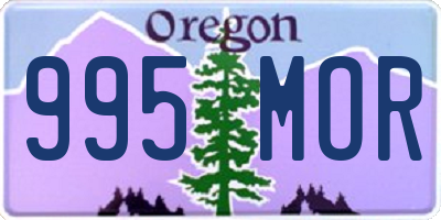 OR license plate 995MOR