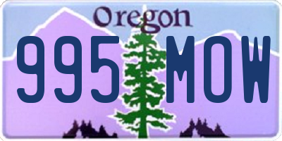 OR license plate 995MOW