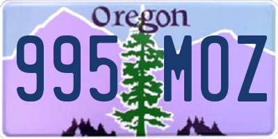 OR license plate 995MOZ