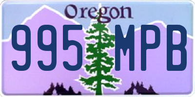 OR license plate 995MPB