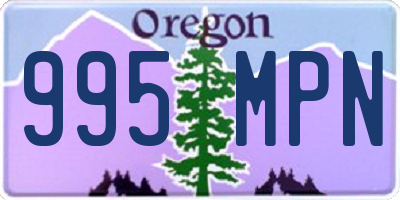 OR license plate 995MPN