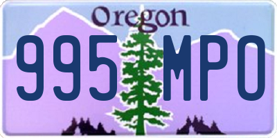 OR license plate 995MPO