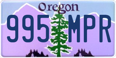 OR license plate 995MPR