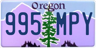 OR license plate 995MPY