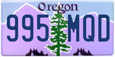 OR license plate 995MQD