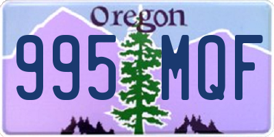 OR license plate 995MQF