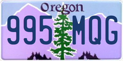 OR license plate 995MQG