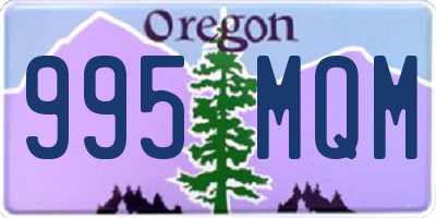 OR license plate 995MQM