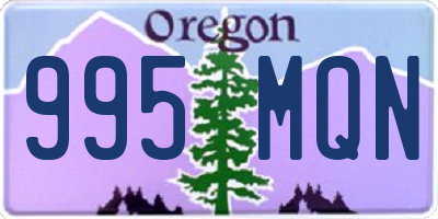 OR license plate 995MQN