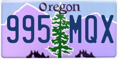 OR license plate 995MQX