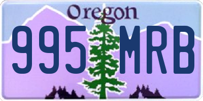 OR license plate 995MRB