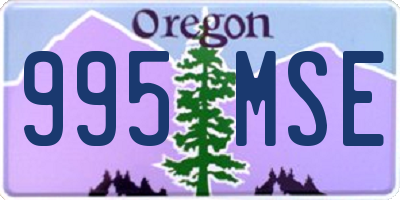 OR license plate 995MSE