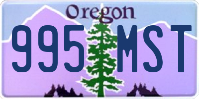 OR license plate 995MST