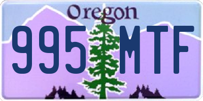 OR license plate 995MTF