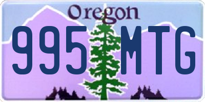 OR license plate 995MTG