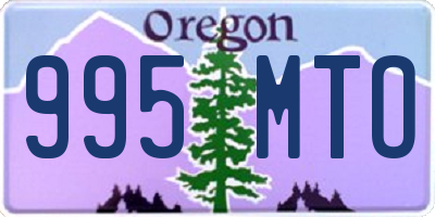 OR license plate 995MTO