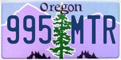 OR license plate 995MTR