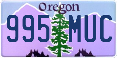 OR license plate 995MUC