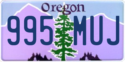 OR license plate 995MUJ