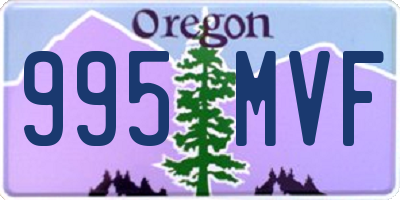 OR license plate 995MVF