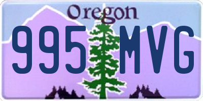 OR license plate 995MVG
