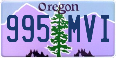 OR license plate 995MVI