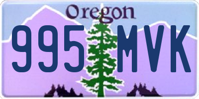 OR license plate 995MVK