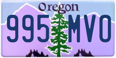 OR license plate 995MVO