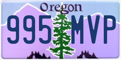 OR license plate 995MVP