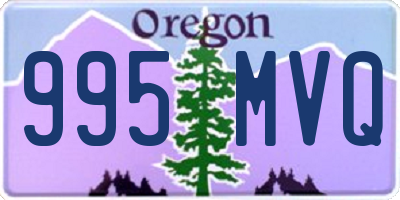 OR license plate 995MVQ