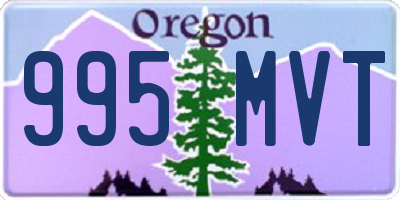 OR license plate 995MVT