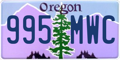 OR license plate 995MWC