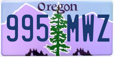 OR license plate 995MWZ