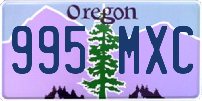 OR license plate 995MXC