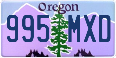 OR license plate 995MXD
