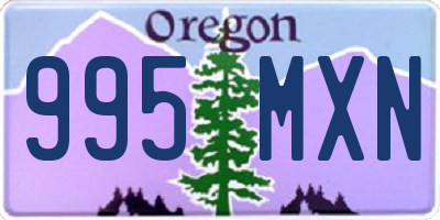 OR license plate 995MXN