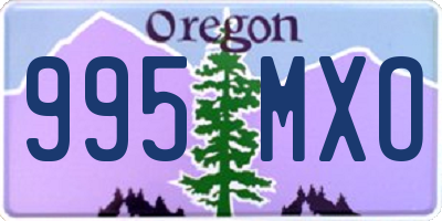 OR license plate 995MXO