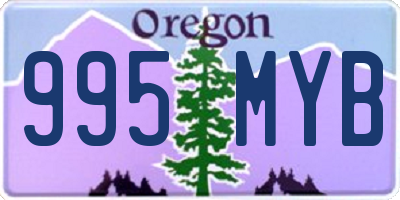 OR license plate 995MYB