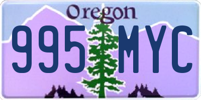 OR license plate 995MYC