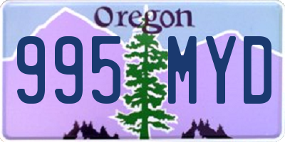 OR license plate 995MYD