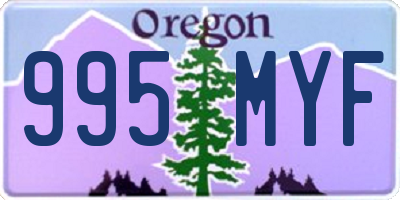 OR license plate 995MYF
