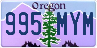 OR license plate 995MYM