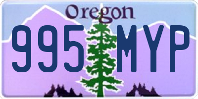 OR license plate 995MYP